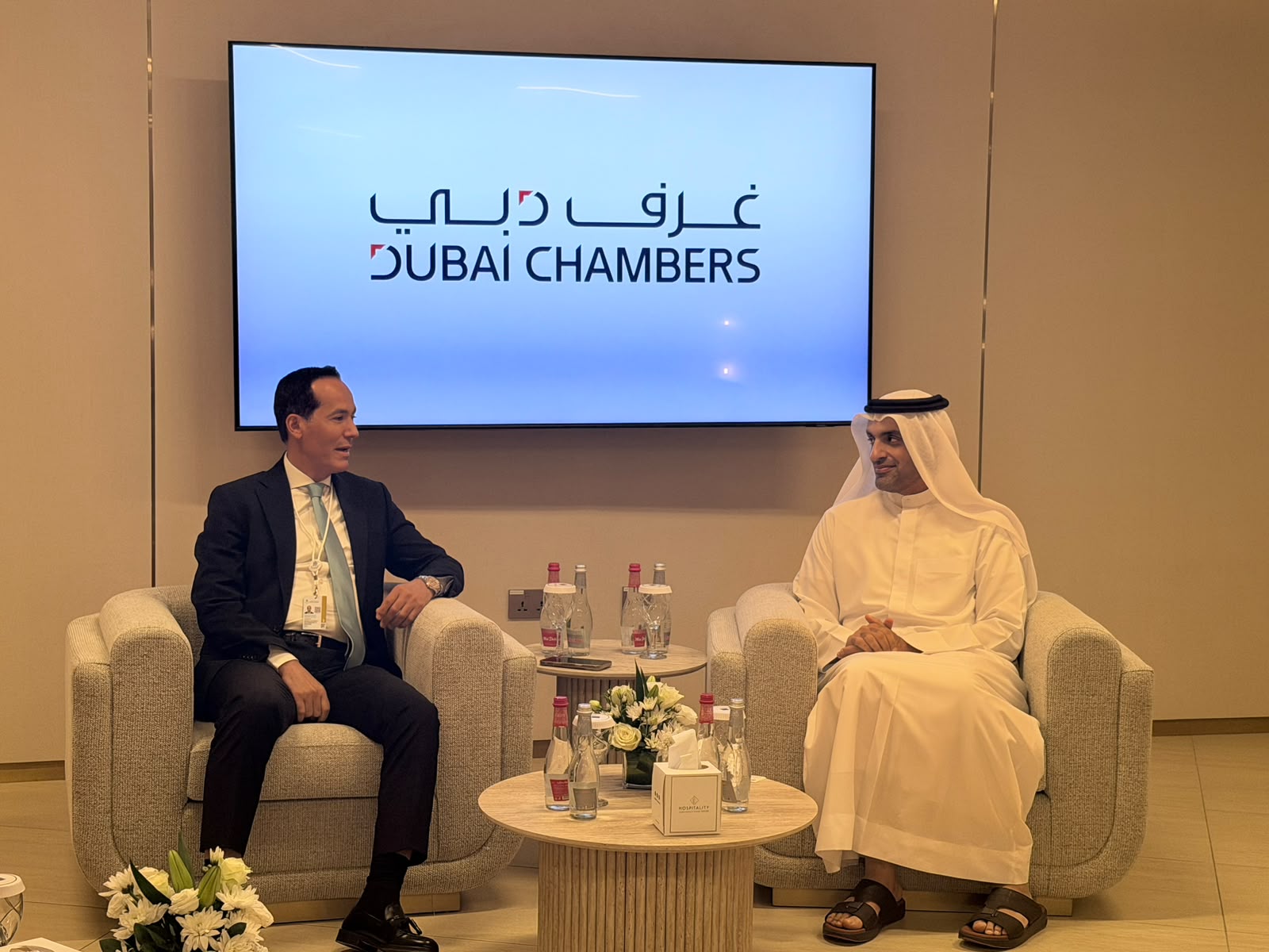 GAFI CEO Discusses with Dubai Chambers CEO Ways to Boost Investment and Partnerships between Egypt and the UAE